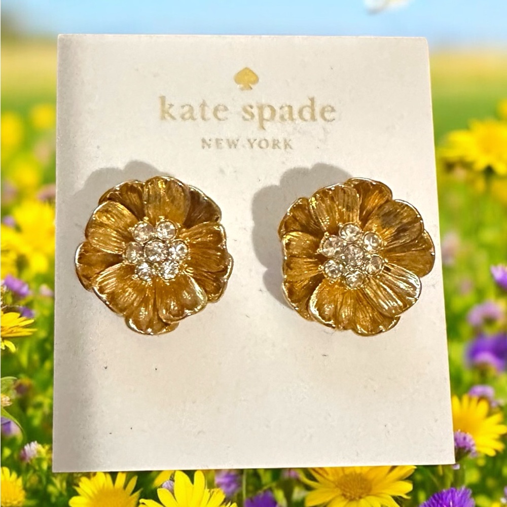 Kate Spade Gold Flower Earrings